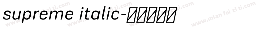 supreme italic字体转换